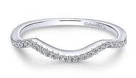 Gabriel & Co. Diamond Wedding Band in 14k White Gold